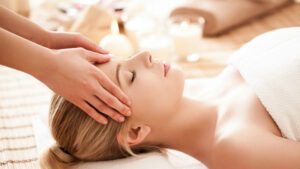 A Woman in a Massage Procedure in Progress
